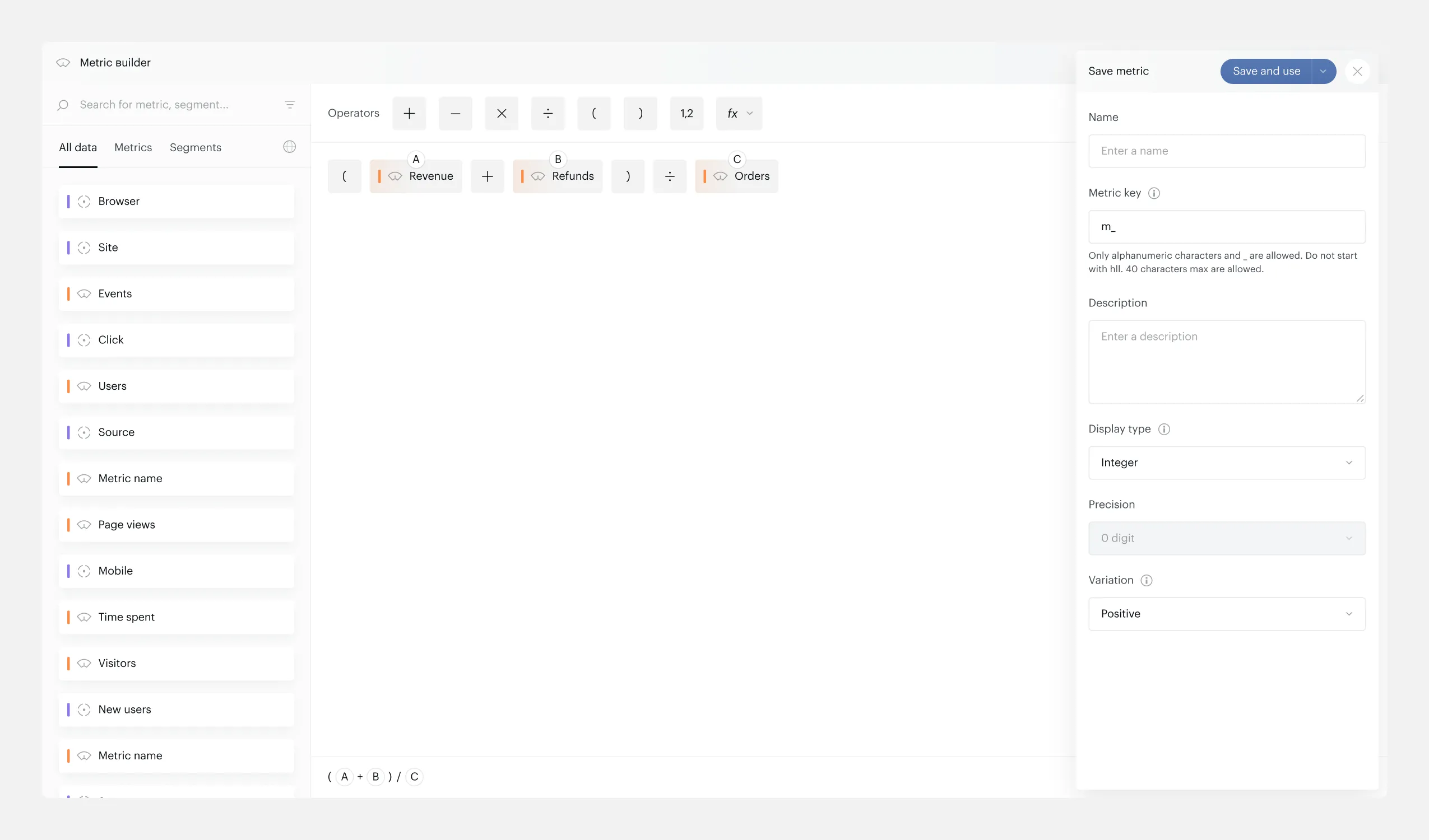 Save drawer with metadata fields